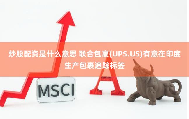 炒股配资是什么意思 联合包裹(UPS.US)有意在印度生产包裹追踪标签